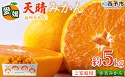 ＜愛媛県明浜産 天晴みかん（温州みかん）約5kg 小玉サイズ＞ 家庭用 訳あり ワケアリ 果物 くだもの フルーツ ミカン 柑橘 特産品 笑丸 愛媛県 西予市【常温】『2026年11月中旬～2027年1月上旬迄に順次出荷予定』