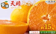 ＜愛媛県明浜産 天晴みかん（温州みかん）約15kg S～L混合＞ 家庭用 訳あり ワケアリ 果物 くだもの フルーツ ミカン 柑橘 特産品 笑丸 愛媛県 西予市【常温】『2026年11月中旬～2027年1月上旬迄に順次出荷予定』
