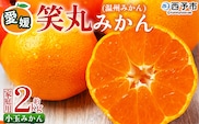 ＜愛媛県明浜産 笑丸みかん（温州みかん）約2kg 小玉サイズ＞ 家庭用 訳あり ワケアリ 果物 くだもの フルーツ ミカン 柑橘 特産品 笑丸 愛媛県 西予市【常温】『2026年11月中旬～2027年1月上旬迄に順次出荷予定』