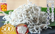 ＜漁師さん自慢のしらす干し 合計500g（1パック100g入り）＞ シラス 魚介類 さかな 海産物 海鮮 海の幸 小分け 国産 ご飯のお供 丼 おつまみ 晩酌 おかず おやつ 特産品 産地直送 濱田水産 愛媛県 西予市 【冷凍】