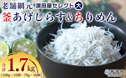 老舗網元 濵田屋セレクト釜あげしらす・ちりめんセット（大）