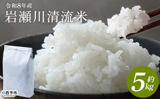 ＜令和8年産 岩瀬川清流米 コシヒカリ 5kg＞ 5キロ こしひかり お米 コメ こめ 白米 精米 ご飯 穀物 鮮度 特産品 愛媛県産 西予市産 宇和町産 OTSUKAFARM 愛媛県 西予市 【常温】『2026年9月下旬から順次出荷予定』