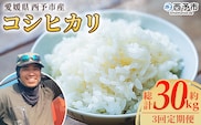 ＜愛媛県西予市産 コシヒカリ 10kg（3回定期便）＞ 定期便 国産 愛媛県産 宇和町産 こしひかり お米 米 コメ こめ 白米 精米 ご飯 新鮮 10キロ 特産品 もとき農園 愛媛県 西予市【常温】『2025年10月・11月頃から順次発送予定』