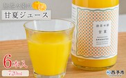 ＜無茶々園の甘夏ジュース 720ml 6本＞『1か月以内に順次出荷予定』柑橘 果物 オレンジ フルーツ ストレート 果汁100% 甘夏 あまなつ アマナツ 丸ごと 酸味 濃厚 飲んで応援 特産品 無茶々園 愛媛県 西予市 【常温】