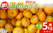 ＜fululy直送 温州みかん 訳あり 約5kg 中玉サイズ（S～L）＞ ワケアリ サイズ混合 中玉 果物 フルーツ 蜜柑 うんしゅうみかん ウンシュウミカン 柑橘 家庭用 合同会社fululy 直送 愛媛県 西予市【常温】『2025年11月上旬～12月中旬迄に順次出荷』