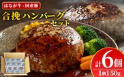 ＜合挽ハンバーグセット 6個（1個150g）＞ セット ハンバーグ はんばーぐ 合挽肉 肉 お肉 牛肉 豚肉 肉加工品 お惣菜 洋食 おかず 弁当 国産 小分け 個包装 簡単調理 特産品 ゆうぼく 愛媛県 西予市 【冷凍】『1か月以内に順次出荷予定』