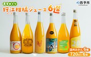 ＜農家めぐり 狩江柑橘ジュース 6選（温州みかん）＞ 温州みかん 南柑20号 愛媛県産 飲料 ジュース 国産 みかん 蜜柑 ミカン ストレートジュース 果汁 セット 詰合せ 6種 6本 企業組合かりエンジョイ 愛媛県 西予市 【常温】『4月中旬以降順次出荷予定』