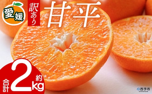 先行予約＜訳あり 甘平 愛媛限定高級柑橘 合計約2kg＞ 『2027年1月以降順次出荷予定』かんぺい ご家庭用 ご自宅用 食感 高級柑橘 希少 お試し わけあり 果物 柑橘 フルーツ 高級 国産 果汁 産地直送 ミヤモトオレンジガーデン 愛媛県 西予市【常温】