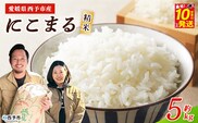【新米】＜令和8年産 西予市産 にこまる 精米 約5kg＞ ニコマル お米 米 コメ こめ 白米 国産米 単一原料米 ご飯 5キロ お弁当 おにぎり 特産品 愛媛県産 株式会社宇都宮米穀 愛媛県 西予市【常温】『最短10営業日以内に順次出荷予定』