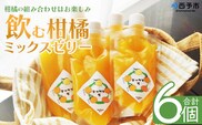 ＜つるんと食感の飲む柑橘ミックスゼリー 6個＞『1か月以内に順次発送予定』果物ゼリー くだもの ゼリー パウチ みかん 蜜柑 デザート スイーツ おやつ のむ ストレート 果汁 100％ 食感 ぷるぷる お楽しみ 渡江から一歩を踏み出す会 愛媛県 西予市 【常温】
