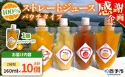【感謝企画】＜100％ストレートジュース パウチタイプ 160ml×10個（2種類×5）＋パウチゼリー165g×1個＞『1か月以内に順次発送予定』種類はおまかせ 飲み比べ 果物 くだもの フルーツ 柑橘類 みかん 蜜柑 ミカン みかんジュース 飲料 渡江から一歩を踏み出す会 愛媛県 西予市【常温】