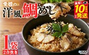 ＜愛媛の洋風鯛めしセット 1袋＞『最短10営業日以内に順次発送予定』鯛 真鯛 まだい マダイ 天然真鯛 郷土料理 丼 魚介 海の幸 海鮮 炊き込みご飯 洋風 バター 出汁たれ 切り身 切身 国産 2合炊き お取り寄せ グルメ YNコーポレーション 愛媛県 西予市【冷凍】