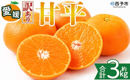 ＜【訳あり】愛媛県産 甘平 約3kg＞『2027年2月上旬～3月下旬迄に順次発送予定』 わけあり 訳アリ 甘い かんぺい みかん 蜜柑 訳あり 果物 くだもの フルーツ ミカン シャキシャキ 果汁 国産 株式会社三代目みかん職人 愛媛県 西予市【常温】