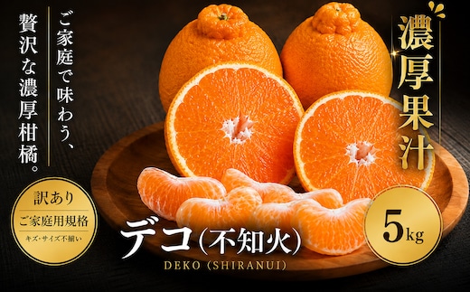 ＜訳あり 愛媛県産デコ 合計約5kg＞『2027年1月中旬～4月下旬迄に順次出荷予定』 でこぽん 不知火 しらぬい 甘い ご家庭用 果汁 果物 くだもの フルーツ みかん オレンジ 柑橘 人気柑橘 特産品 株式会社OSN 愛媛県 西予市 【常温】