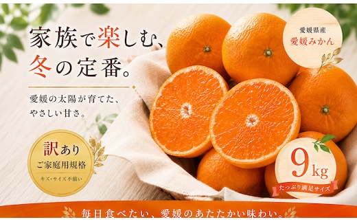 ＜訳あり 愛媛県産みかん 合計約9kg＞『2026年10月下旬～1月下旬迄に順次出荷予定』 ミカン 蜜柑 食感 甘い ご家庭用 果汁 果物 くだもの フルーツ みかん オレンジ 柑橘 人気柑橘 特産品 株式会社OSN 愛媛県 西予市 【常温】