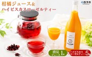 ＜清見ジュース 1本＆ハイビスカスローゼルティー 5袋＞『1か月以内に順次出荷予定』みかん ジュース ミカン オレンジ かんきつ お茶 ハーブティー ノンカフェイン ハーブ茶 リラックスティー ホットティー 紅茶 国産 ひさしげ農園 愛媛県 西予市【常温】