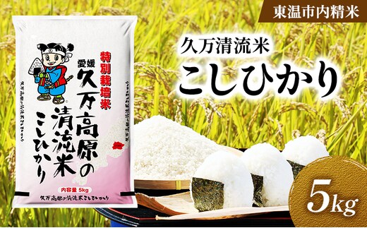 久万清流米 こしひかり 約5kg 東温市内精米 （久万高原産）数量限定 美味しい つや 高級 お米 5キロ 米 精米 白米 ブランド米 ご飯 ごはん 愛媛県 東温市