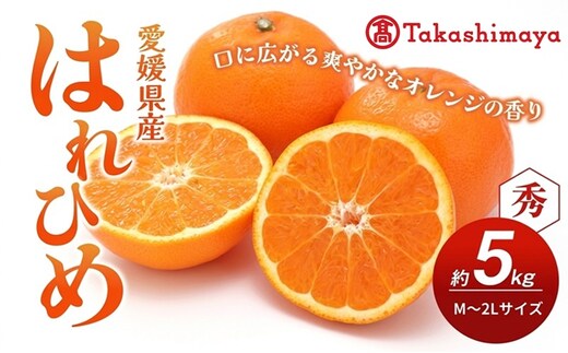 【数量限定 先行予約】愛媛県産 はれひめ 約5kg[50R0813] 【高島屋選定品】M～2L サイズ＜ギフト 甘味 濃厚 みかん フルーツ＞[No.53030336]