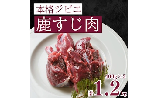 愛南ジビエ 鹿すじ肉 400g×3パック（9000円）