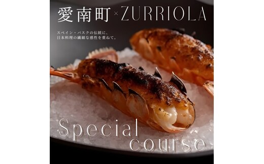 【 銀座 11年連続 二つ星 スペイン料理 の名店】 スリオラ 「 愛南町 特別コース 」 食事券 2名様分