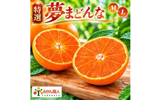 【先行予約】特選 みかん職人の夢まどんな 2kg 柑橘 果物 フルーツ 愛媛 みかん職人武田屋 蜜柑 愛果28号 愛媛果試第28号 まどんな 大小ミックスサイズ 甘い 甘さ らんきんぐ みかん かんきつ 柑橘 冬 旬 食べごろ 農家 農家直送 農園 人気 みかん職人 武田屋 産直 みかん職人武田屋 愛媛県 愛南町
