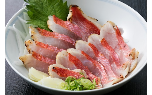 hn087室戸の特産！初音の金目鯛のたたき【チリ酢と薬味付き】