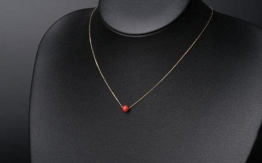 kn041【宝石珊瑚】選べる組合せ K18ネックレス 珊瑚ペンダント