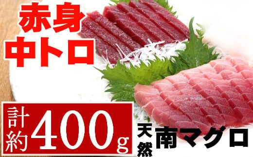 mh011こだわりの天然ミナミマグロセット ミナミマグロ中トロ赤身各1柵