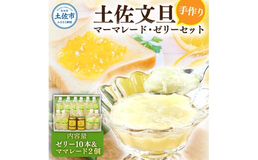A-98土佐市の文旦をふんだんに使った手作りマーマレードとゼリーのセット（ゼリー１０本/ママレード２個） 土佐文旦 ぶんたん ブンタン フルーツゼリー マーマレード 柑橘 果物 故郷納税 ふるさとのうぜい 返礼品 高知県 高知