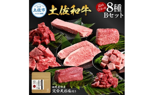 土佐和牛詰め合わせ8種Bセット 長期熟成肉 8種 詰め合わせ セット 田野屋銀象 完全天日塩付き 牛肉 肉 お肉 和牛 国産 牛 赤身 ヒレ カルビ ロース ブロック【株式会社LATERAL】 [BQAU067]