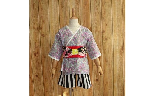 帯 (patipati) 子ども甚平用 飾り帯 レッド おび 和装 和服 小物