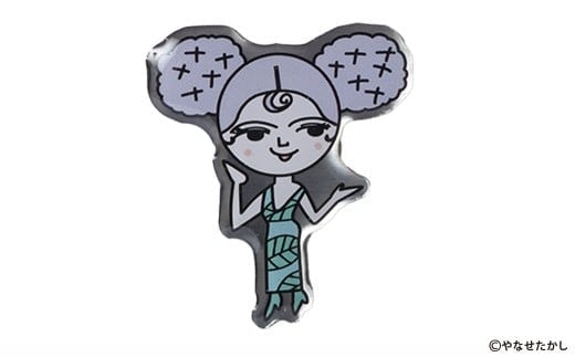 香美市イメージキャラクターピンバッジ(あじさいひめ) ピンバッジ バッジ やなせたかし やなせたかし先生デザイン 香美市限定 ふるさと納税限定 高知県 香美市