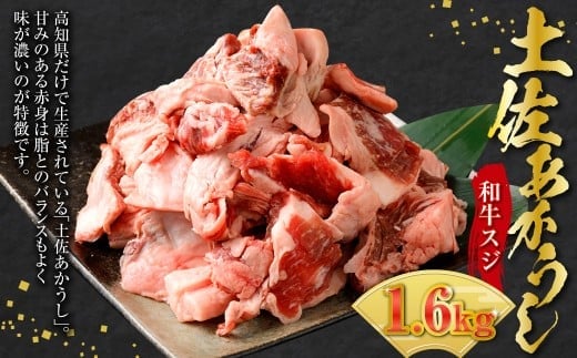 出荷頭数0.02%の奇跡 土佐あかうし 和牛 スジ 約400g× 4パック (計約1.6kg) 赤身 お肉 肉 牛肉 牛 あか牛 牛すじ 牛スジ 冷凍 高知県 香美市