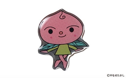 香美市イメージキャラクターピンバッジ(かりかり モモコちゃん) ピンバッジ バッジ やなせたかし やなせたかし先生デザイン 香美市限定 ふるさと納税限定 高知県 香美市