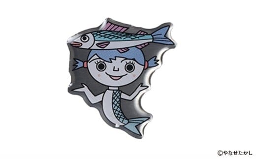 香美市イメージキャラクターピンバッジ(物部アユちゃん) ピンバッジ バッジ やなせたかし やなせたかし先生デザイン 香美市限定 ふるさと納税限定 高知県 香美市
