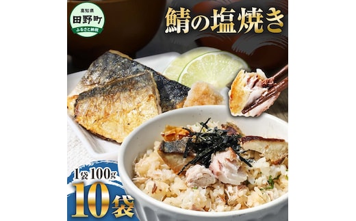 ～四国一小さなまち～ 焼き塩鯖 10袋 1袋約100g さば サバ 焼魚 焼き魚 レンジ 魚 魚介類 海鮮 国産 簡単 時短 おかず おつまみ 和食 惣菜 食品 お取り寄せ ごはんのお供 お酒のあて