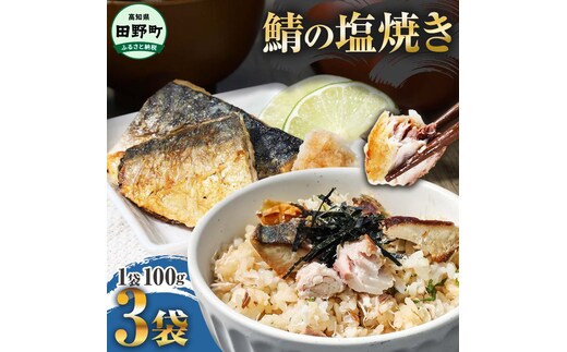 ～四国一小さなまち～ 焼き塩鯖 3袋 1袋約100g さば サバ 焼魚 焼き魚 レンジ 魚 魚介類 海鮮 国産 簡単 時短 おかず おつまみ 和食 惣菜 食品 お取り寄せ ごはんのお供 お酒のあて