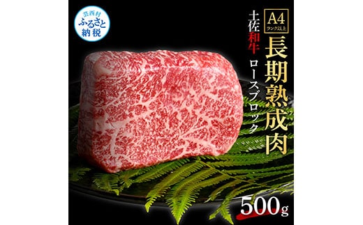 TKA208 天下味 エイジング工法 熟成肉 土佐和牛 特選ロースブロック 500g エイジングビーフ ロース 牛 ブロック 国産 肉 牛肉 和牛 人気 老舗焼肉店 冷凍 新鮮 真空パック 高級 お祝い 高知 高知県 芸西村 故郷納税 32000円 返礼品 贈り物 贈答 ギフト