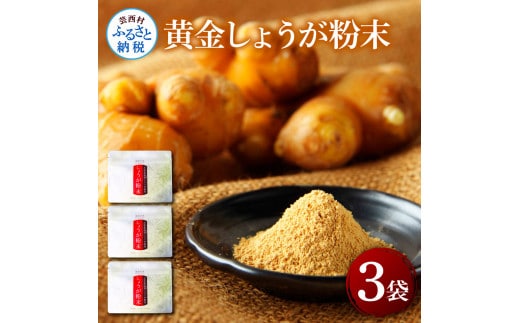 SNS008 黄金しょうが粉末50g×3袋 - しょうが ショウガ 生姜 生姜パウダー 坂田信夫商店 黄金しょうが 高知 国産 料理 紅茶 しょうが湯 健康 美容 ふるさとのうぜい 故郷納税9000円 返礼品