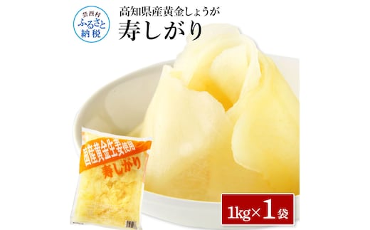 国産黄金しょうが寿しがり1kg×1袋 - ガリ しょうが ショウガ 生姜 坂田信夫商店 黄金しょうが 国産 お寿司 付け合せ 寿司用がり ふるさとのうぜい 故郷納税 7000円 返礼品 高知