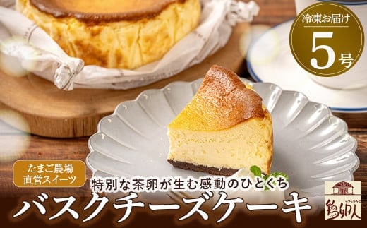 たまご農場直営スイーツ！バスクチーズケーキ5号 ホール／Gbn-55 