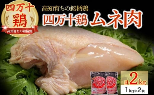 ★高知育ちの銘柄鶏 四万十鶏★むね肉２ｋｇ ／Adf-B31
