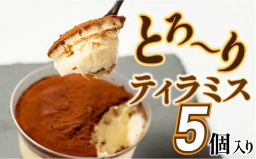 道の駅で大人気！しっとり濃厚なティラミス 5個入り ／Qak-40
