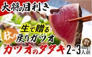 【生の鮮度】戻りガツオのタタキ2-3人前（薬味付き）【冷蔵】 ／Efs-07