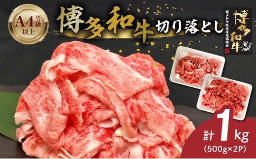 博多和牛切り落とし 500g×2パック_Ab040