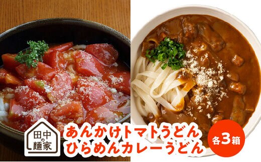 田中の麺家あんかけトマトうどん・ひらめんカレーうどん各3箱_田中の麺家あんかけトマトうどん・ひらめんカレーうどん各３箱_Bu004