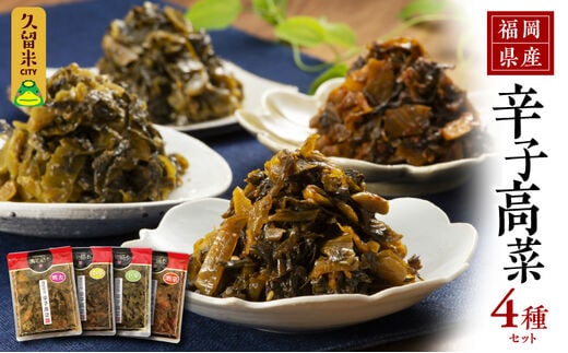 【明太味がリニューアル！】福岡県産辛子高菜4種セット_Ca208