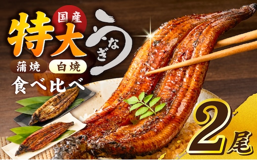 うなぎの白焼・蒲焼セット （特大サイズ 一尾 170g～200g）_Cu003
