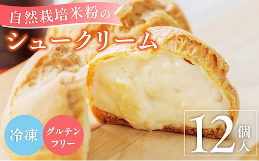 自然栽培 米粉のシュークリーム プレーン12個セット_Dw082