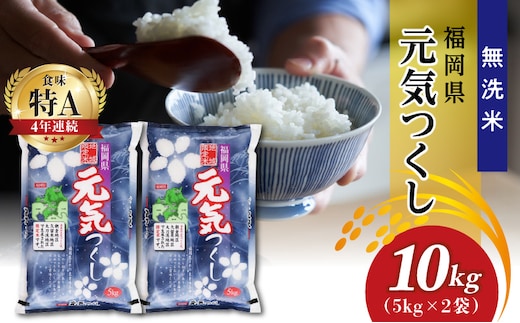 令和7年産 無洗米 福岡県産元気つくし 10kg_Gr032